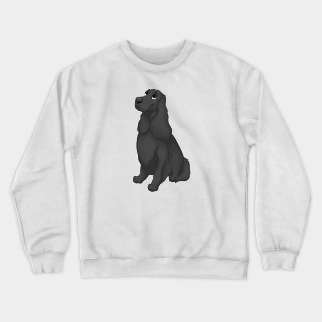 Black English Cocker Spaniel Dog Crewneck Sweatshirt by millersye